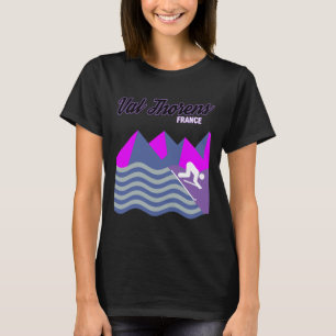 Val Thorens French Alps France Ski Resort Snowboar T-Shirt