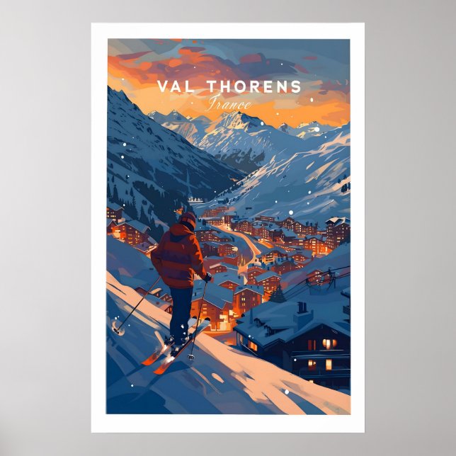 Val Thorens Ski Poster 1 (Front)
