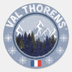 Val Thorens Ski Resort Classic Round Sticker