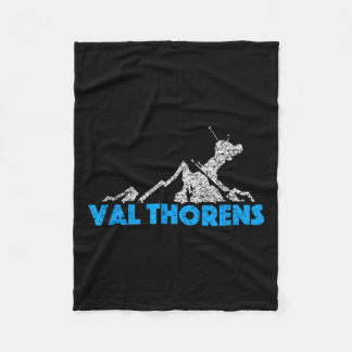 Val Thorens Skiing Snowboarding France Resort Dist Fleece Blanket