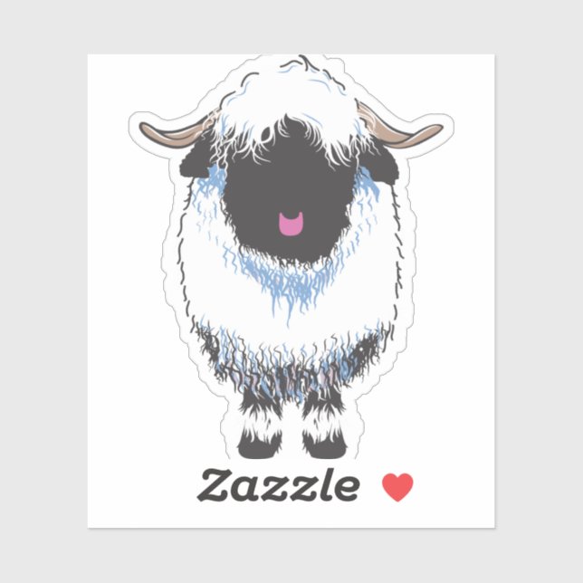 Valais Black Nose Sheep Laptop Sticker, Decal (Sheet)