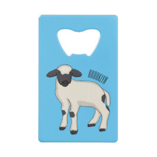Valais Blacknose sheep cartoon illustration