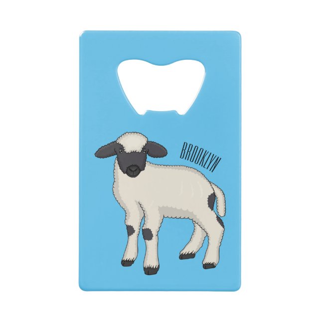 Valais Blacknose sheep cartoon illustration  (Front)