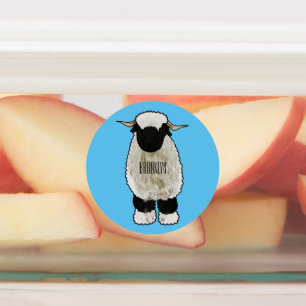 Valais Blacknose sheep cartoon illustration