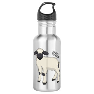 Valais Blacknose sheep cartoon illustration 532 Ml Water Bottle
