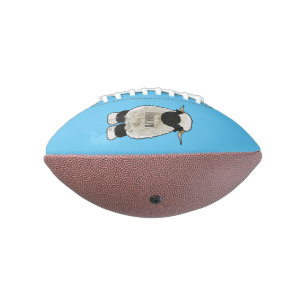 Valais Blacknose sheep cartoon illustration American Football