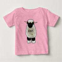 Valais Blacknose sheep cartoon illustration