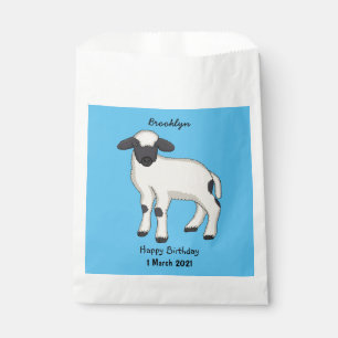 Valais Blacknose sheep cartoon illustration Favour Bags