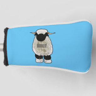 Valais Blacknose sheep cartoon illustration Golf Head Cover