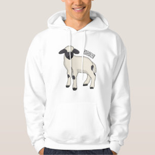 Valais Blacknose sheep cartoon illustration Hoodie