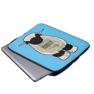 Valais Blacknose sheep cartoon illustration Laptop Sleeve