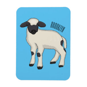 Valais Blacknose sheep cartoon illustration Magnet