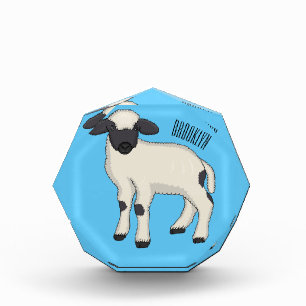 Valais Blacknose sheep cartoon illustration Photo Block