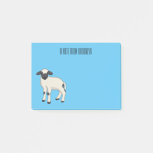 Valais Blacknose sheep cartoon illustration Post-it Notes