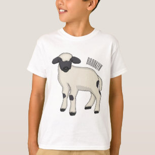 Valais Blacknose sheep cartoon illustration T-Shirt