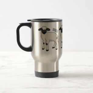 Valais Blacknose sheep cartoon illustration Travel Mug