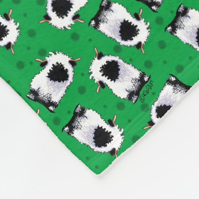 Valais Blacknose Sheep Fleece Blanket (Corner)