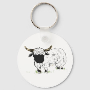 Valais blacknose sheep key ring