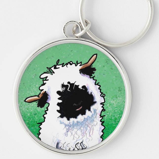 Valais Blacknose Sheep Key Ring (Front)