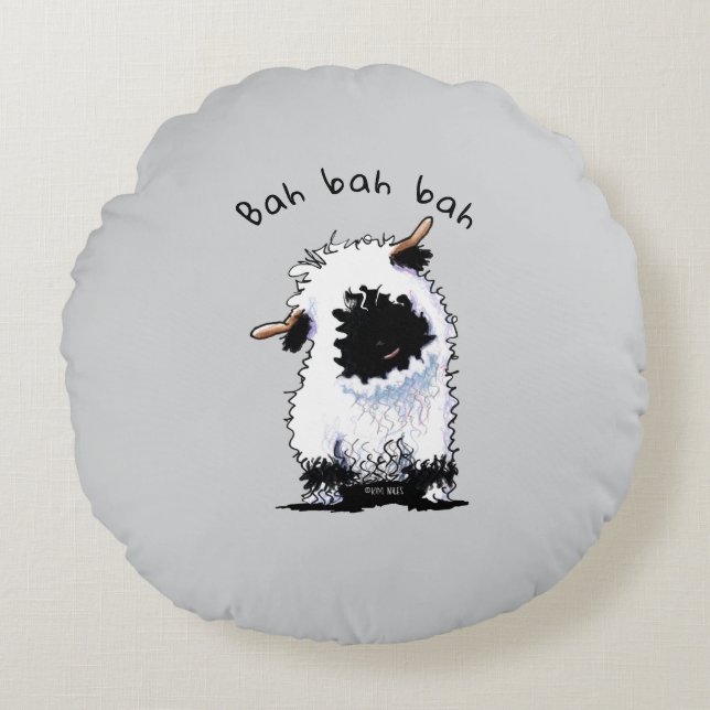 Valais Blacknose Sheep Round Cushion (Front)