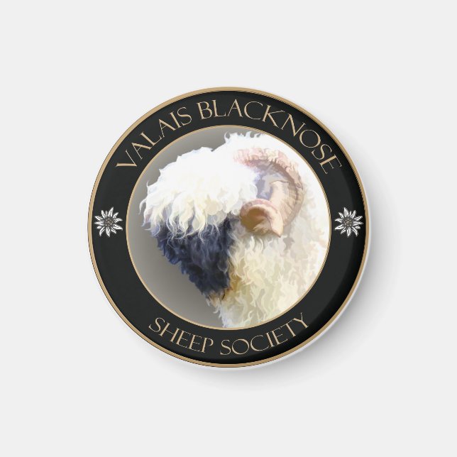 Valais Blacknose Sheep Society Logo Magnet (Front)