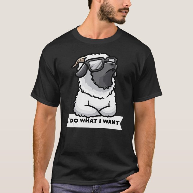 Valais Blacknose Sheep Stubborn Walliser Schwarzna T-Shirt (Front)