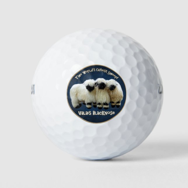 Valais Blacknose - The World's Cutest Sheep! Golf Balls (Front)