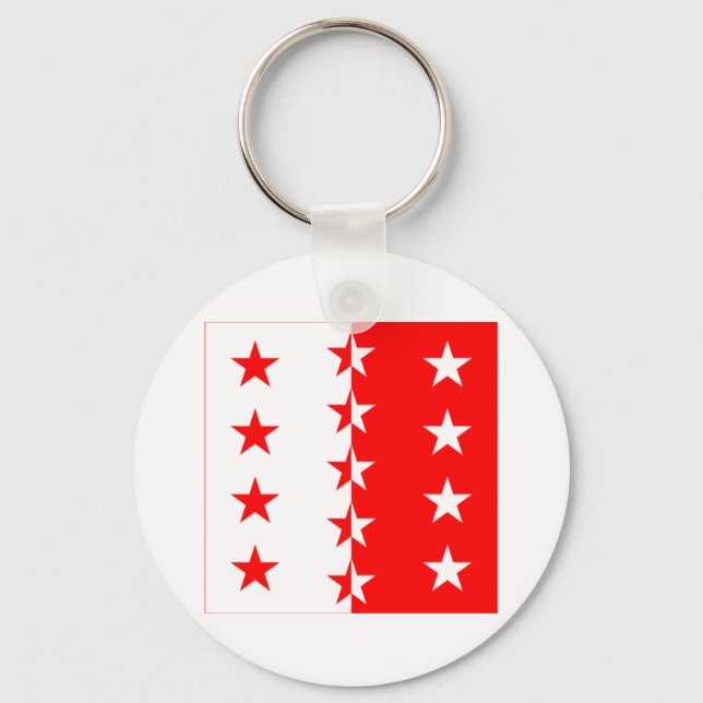 Valais Flag Key Ring (Front)