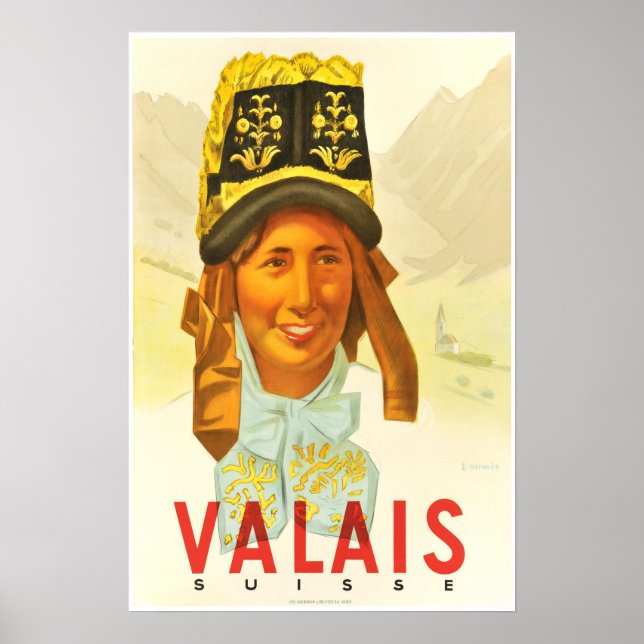 Valais,Switzerland,Suisse,Ski Poster (Front)