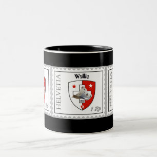 Valais v Wallis Suisse v Switzerland Tasse Two-Tone Coffee Mug