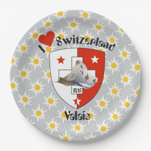 Valais - Wallis - Suisse - Schweiz Teller Paper Plate