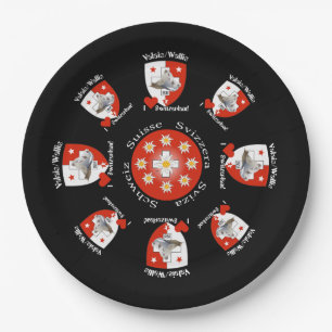 Valais - Wallis - Suisse - Switzerland Paper Plate