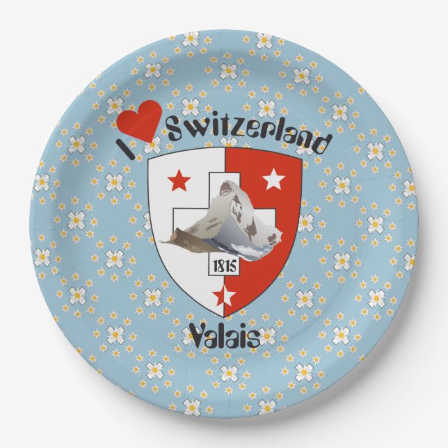 Valais - Wallis - Switzerland - Switzerland Plate (Front)