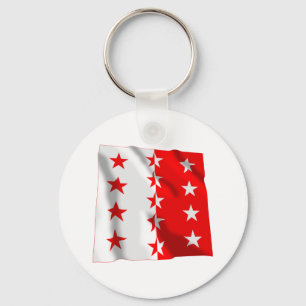 Valais Waving Flag Key Ring