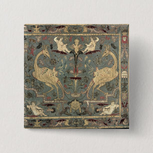 Valance of Renaissance design, 17th century (silk) 15 Cm Square Badge