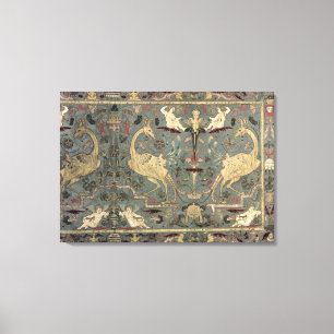 Valance of Renaissance design, 17th century (silk) Canvas Print