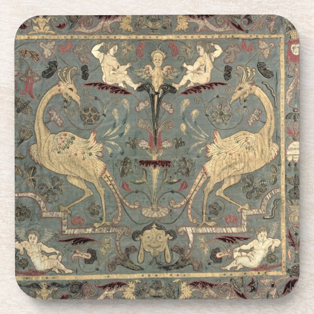 Valance of Renaissance design, 17th century (silk) Coaster (Front)