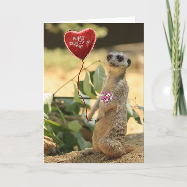 Valantine Meerkat 2 Holiday Card (Front)