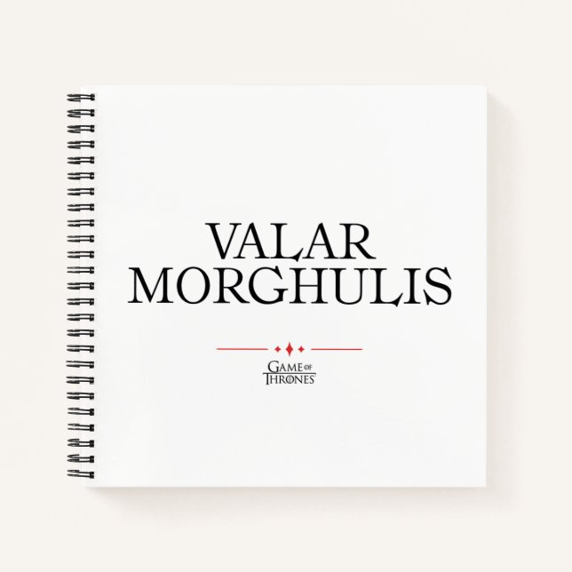 Valar Morghulis Notebook (Front)