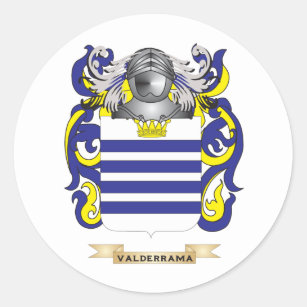 Valderrama Family Crest (Coat of Arms) Classic Round Sticker