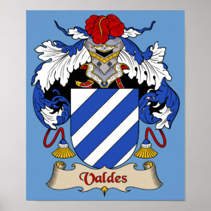 Valdes Coat of Arms Heraldic Print