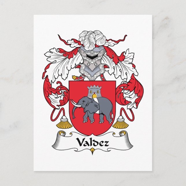 Valdez Family Crest Postcard (Front)