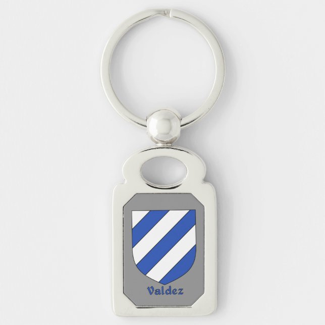 Valdez Historical Shield Key Ring (Front)