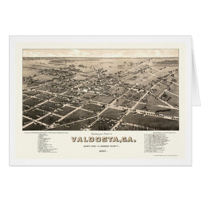Valdosta, GA Panoramic Map - 1885 (Front Horizontal)