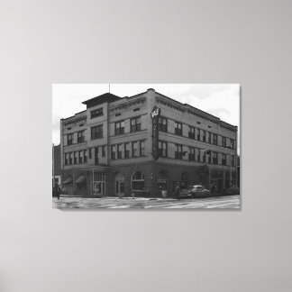 Vale, Oregon View of Hotel Vale Photograph Canvas Print