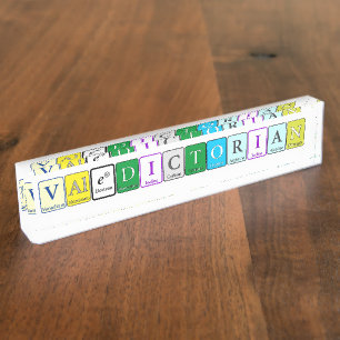 Valedictorian Chemistry Nameplate for Desk