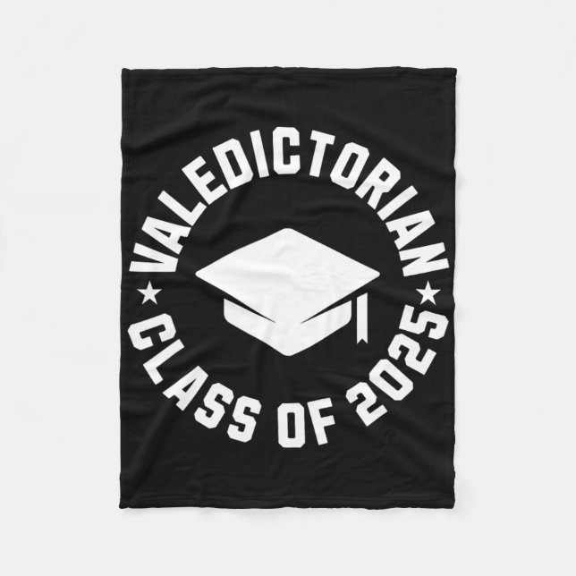 Valedictorian Cl Of 2025 Graduation  Fleece Blanket (Front)