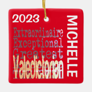 Valedictorian Extraordinaire CUSTOM Ceramic Ornament