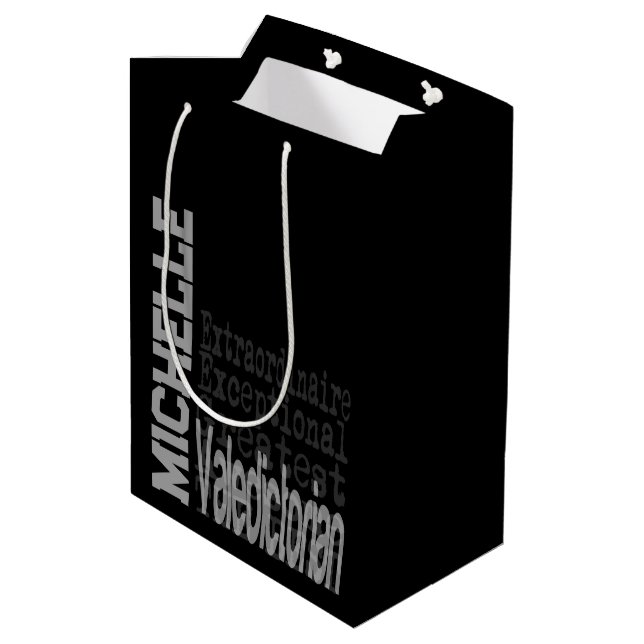 Valedictorian Extraordinaire CUSTOM Medium Gift Bag (Back Angled)