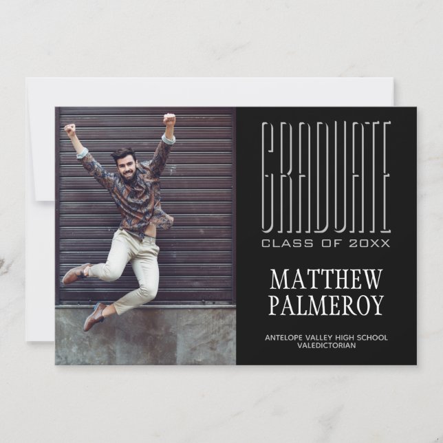 Valedictorian Photo Graduation Announcement (Front)